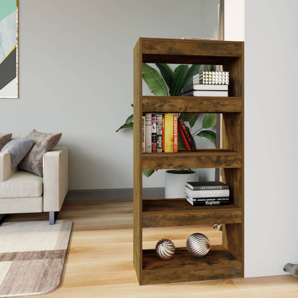 Libreria/Divisorio Rovere Fumo 60x30x135 cm Legno Multistrato | homemem39