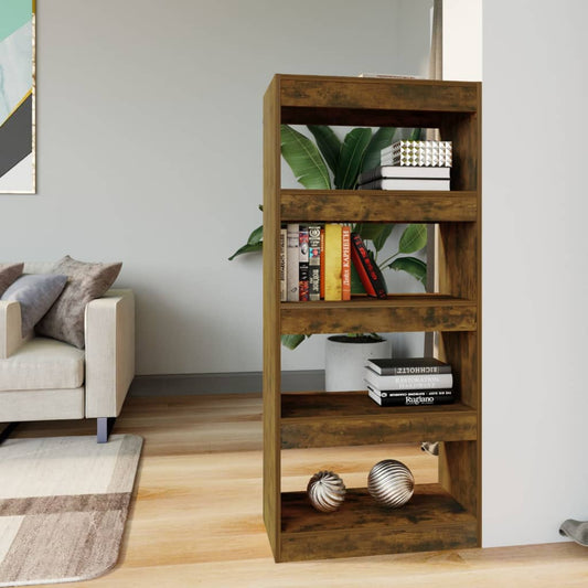 Libreria/Divisorio Rovere Fumo 60x30x135 cm Legno Multistrato | homemem39