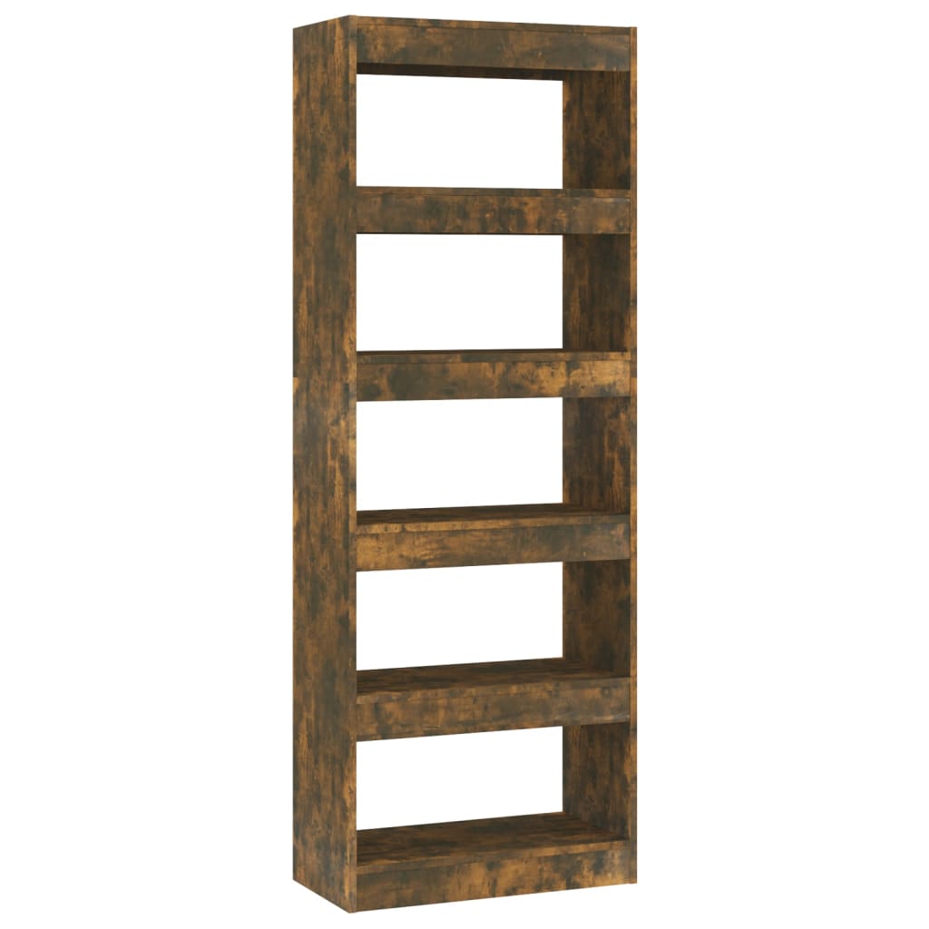 Libreria/Divisorio Rovere Fumo 60x30x166 cm in Truciolato | homemem39