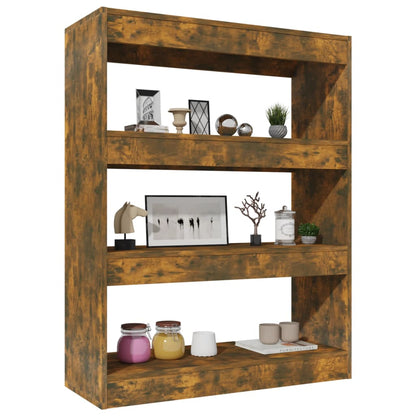 Libreria/Divisorio Rovere Fumo 80x30x103 cm Legno Multistrato | homemem39