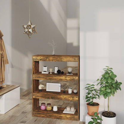 Libreria/Divisorio Rovere Fumo 80x30x103 cm Legno Multistrato | homemem39