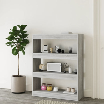 Libreria/Divisorio Grigio Sonoma 80x30x103 cm Legno Multistrato | homemem39