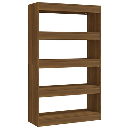 Libreria/Divisorio Rovere Marrone 80x30x135 cm in Truciolato | homemem39