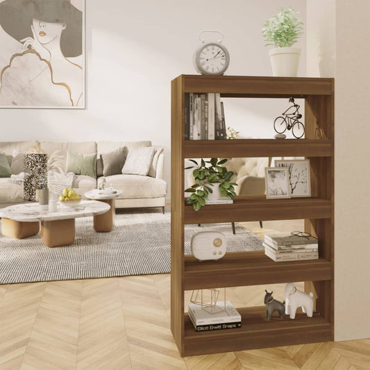 Libreria/Divisorio Rovere Marrone 80x30x135 cm in Truciolato | homemem39