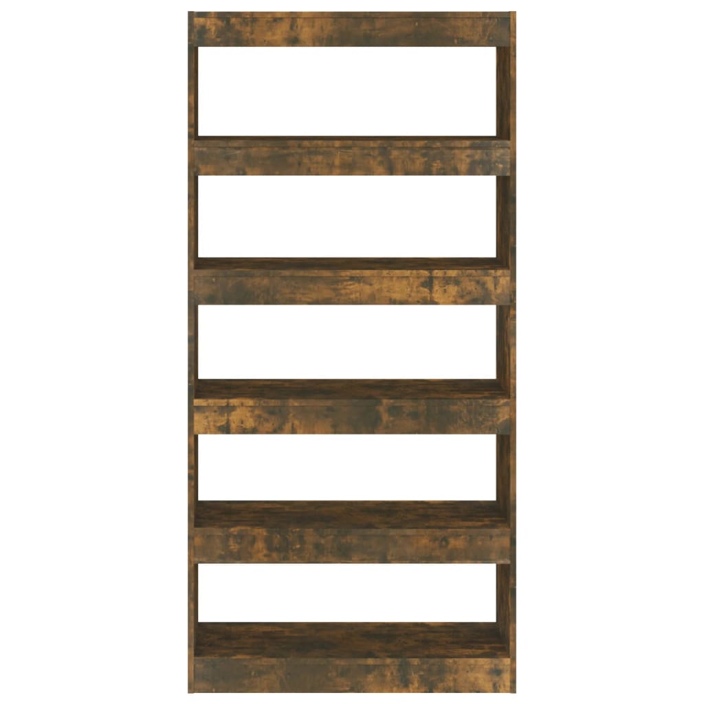 Libreria/Divisorio Rovere Fumo 80x30x166 cm in Truciolato | homemem39