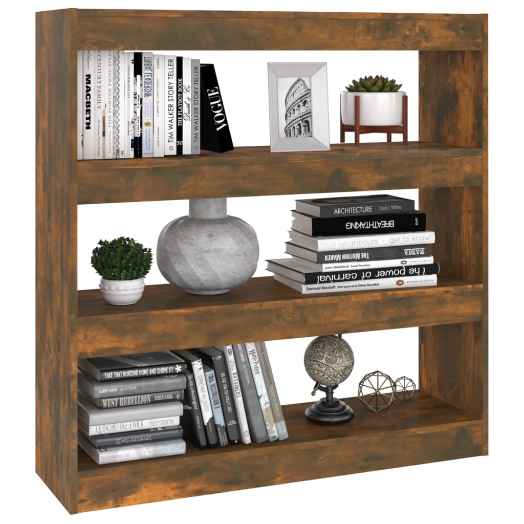 Libreria/Divisorio Rovere Fumo 100x30x103 cm | homemem39