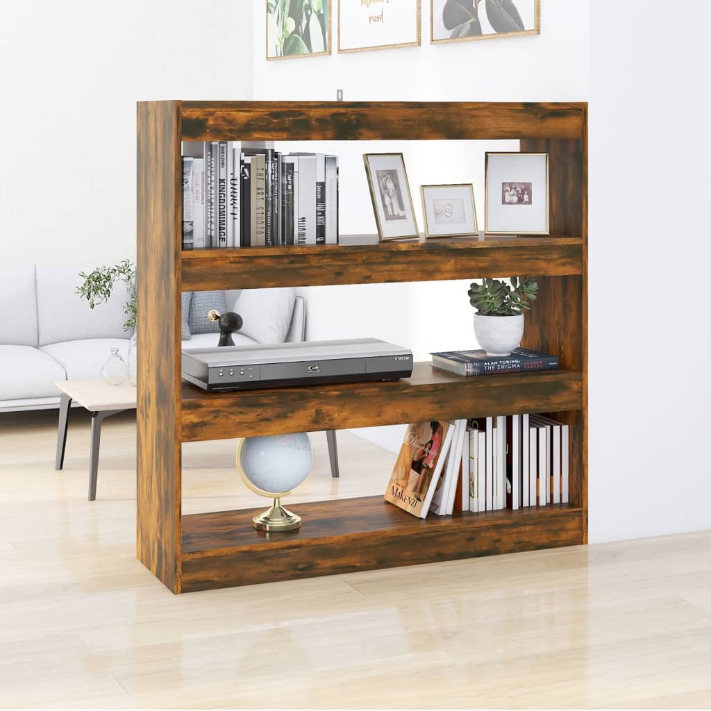 Libreria/Divisorio Rovere Fumo 100x30x103 cm | homemem39
