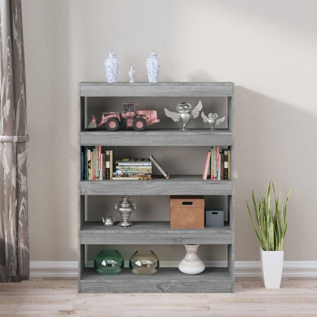 Libreria/Divisorio Grigio Sonoma 100x30x135 cm | homemem39