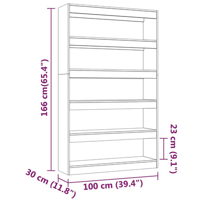 Libreria/Divisorio Grigio Sonoma 100x30x166 cm | homemem39