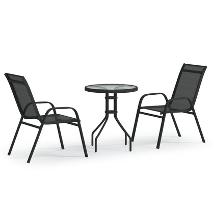 Set da Bistrot per Giardino 3 pz Nero - homemem39
