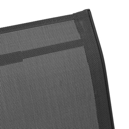 Sedie da Giardino Impilabili 4 pz in Tessuto Textilene Nero - homemem39