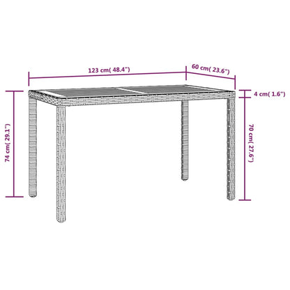 Set da Pranzo da Giardino 3 pz con Cuscini in Polyrattan Nero | homemem39