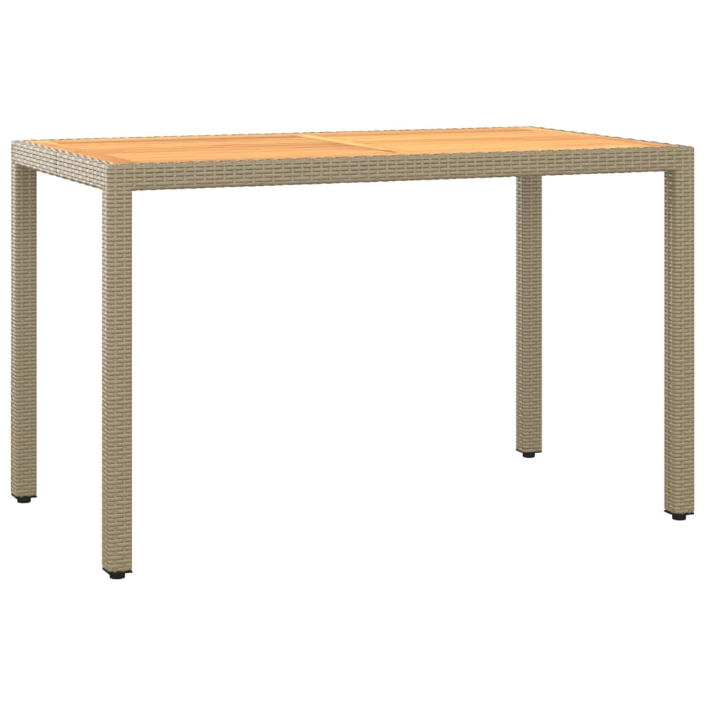Set da Pranzo da Giardino 3 pz con Cuscini in Polyrattan Beige
