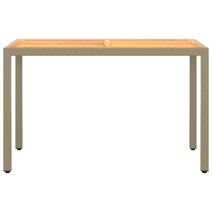 Set da Pranzo da Giardino 3 pz con Cuscini in Polyrattan Beige