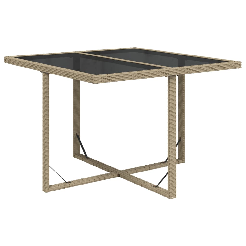 Set da Pranzo da Giardino 9 pz con Cuscini in Polyrattan Beige - homemem39