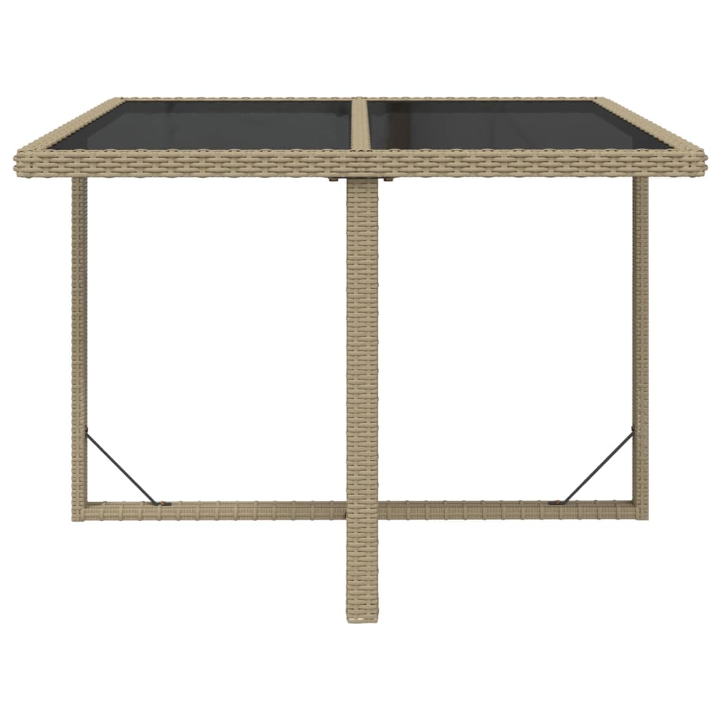 Set da Pranzo da Giardino 9 pz con Cuscini in Polyrattan Beige - homemem39