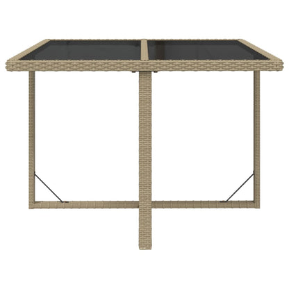 Set da Pranzo da Giardino 9 pz con Cuscini in Polyrattan Beige - homemem39