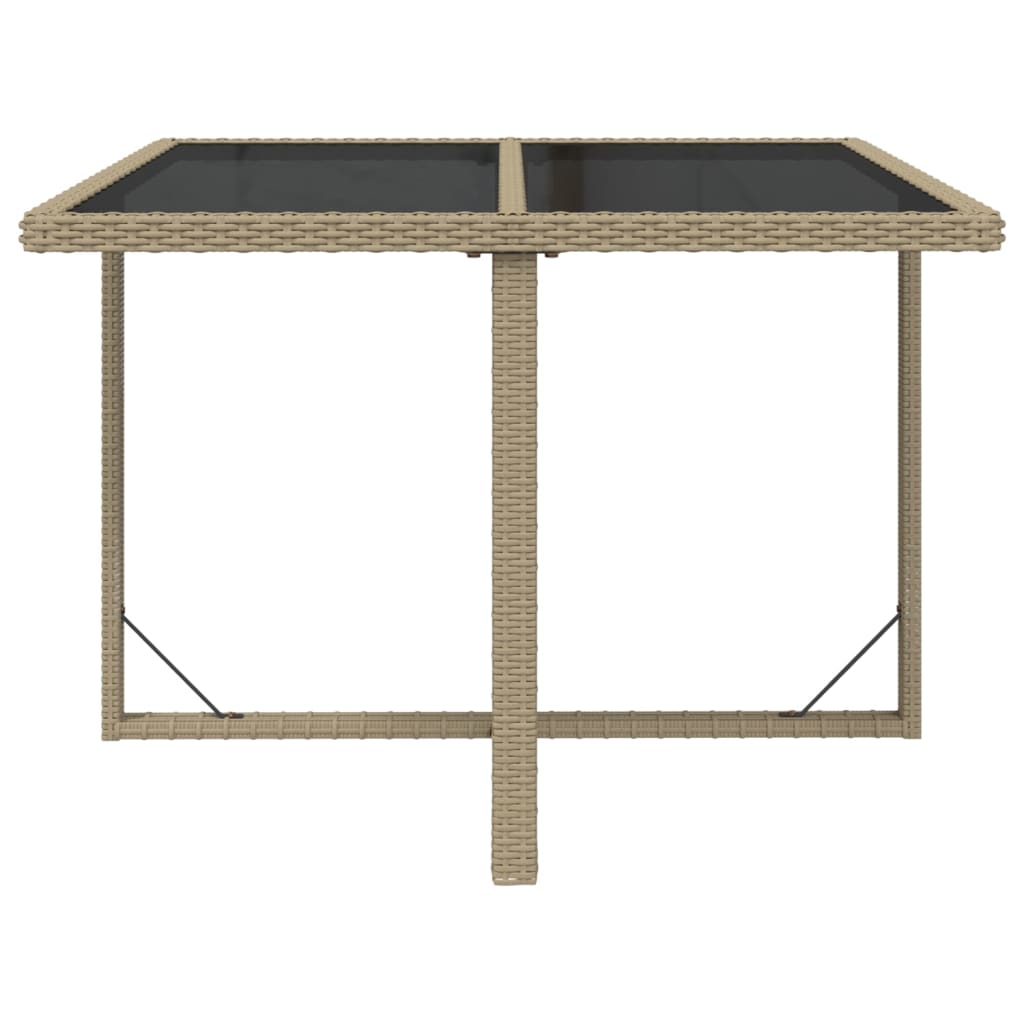 Set da Pranzo da Giardino 9 pz con Cuscini in Polyrattan Beige | homemem39