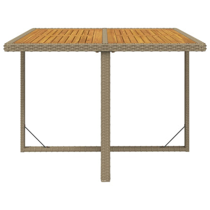 Set da Pranzo da Giardino 5 pz con Cuscini Beige in Polyrattan - homemem39
