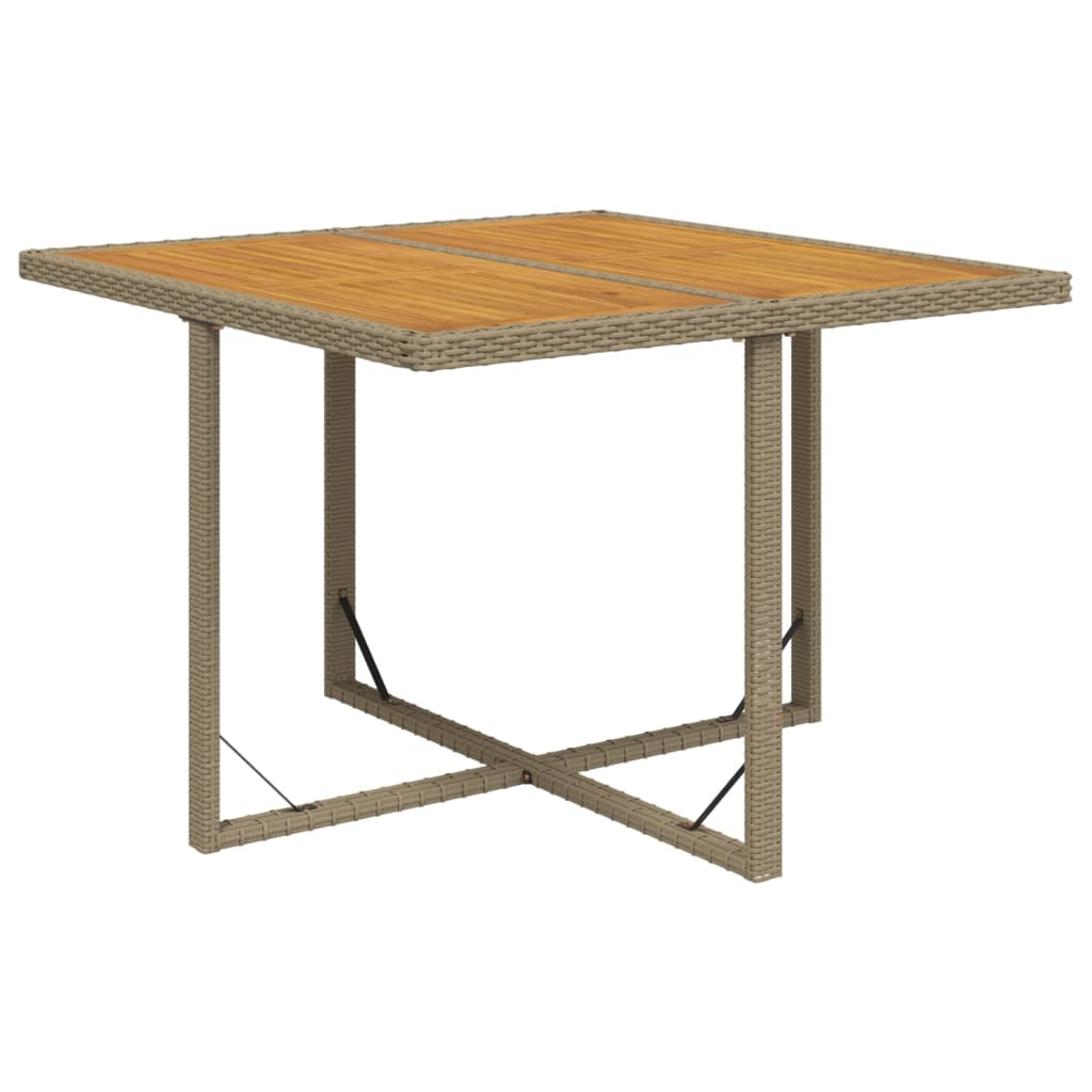 Set da Pranzo da Giardino 9 pz con Cuscini in Polyrattan Beige | homemem39