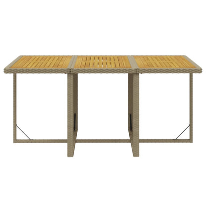 Set da Pranzo da Giardino 7 pz con Cuscini in Polyrattan Beige | homemem39