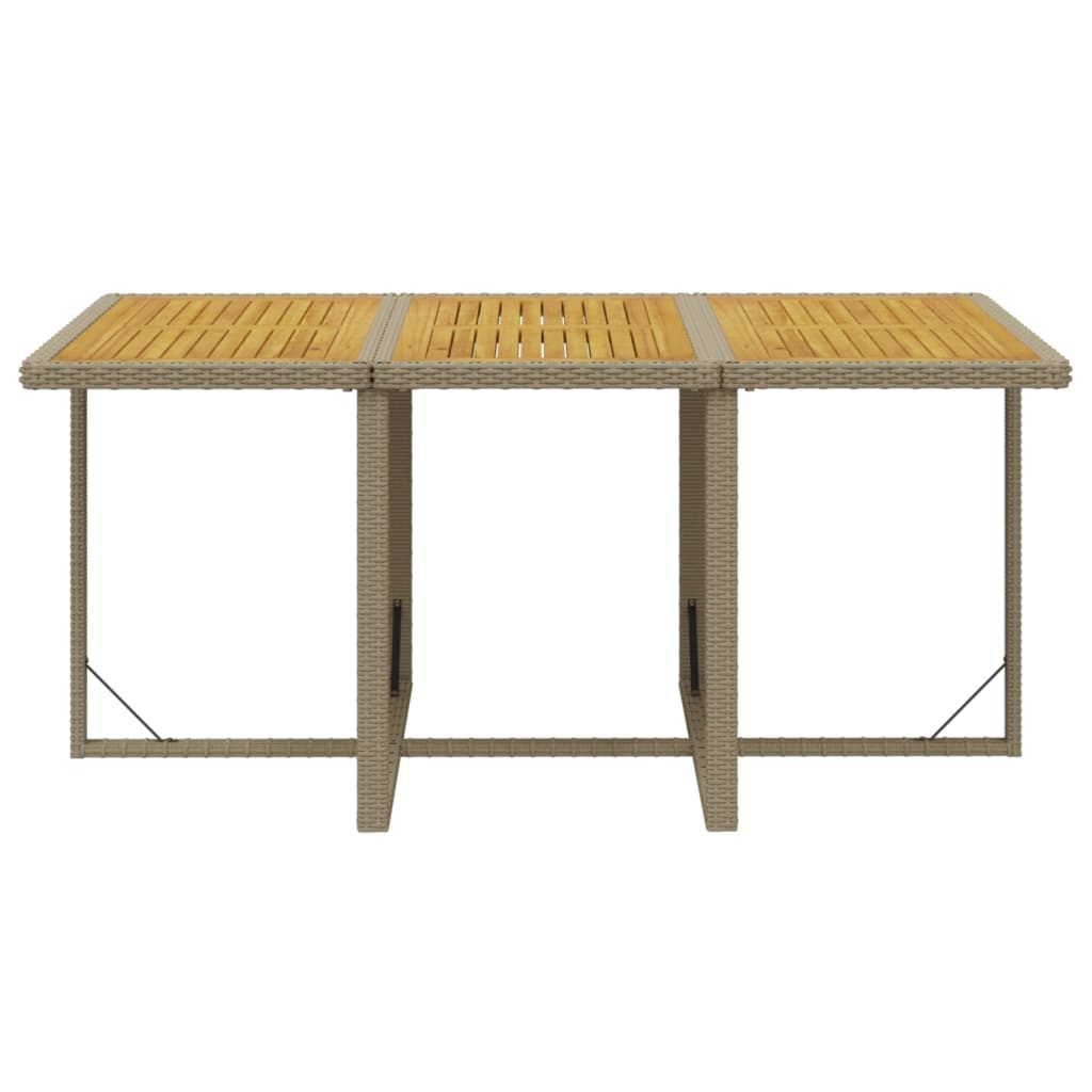 Set da Pranzo da Giardino 11 pz con Cuscini in Polyrattan Beige | homemem39