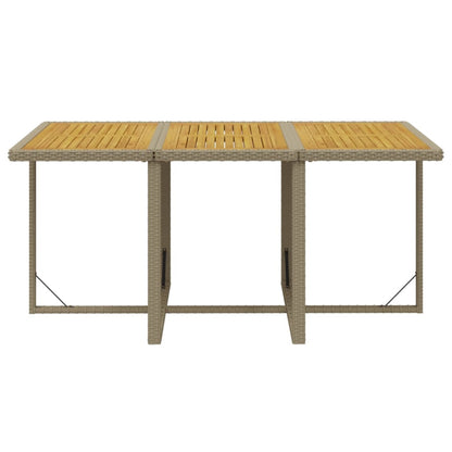 Set da Pranzo da Giardino 11 pz con Cuscini in Polyrattan Beige | homemem39