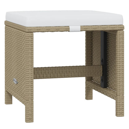 Set da Pranzo da Giardino 11 pz con Cuscini in Polyrattan Beige | homemem39
