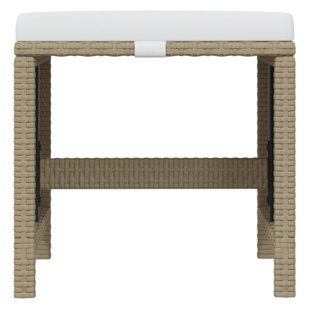 Set da Pranzo da Giardino 11 pz con Cuscini in Polyrattan Beige | homemem39