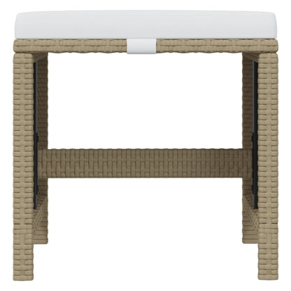 Set da Pranzo da Giardino 11 pz con Cuscini in Polyrattan Beige | homemem39