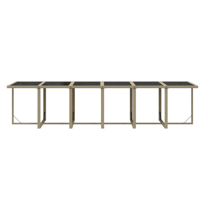 Set da Pranzo da Giardino 13 pz con Cuscini in Polyrattan Beige | homemem39