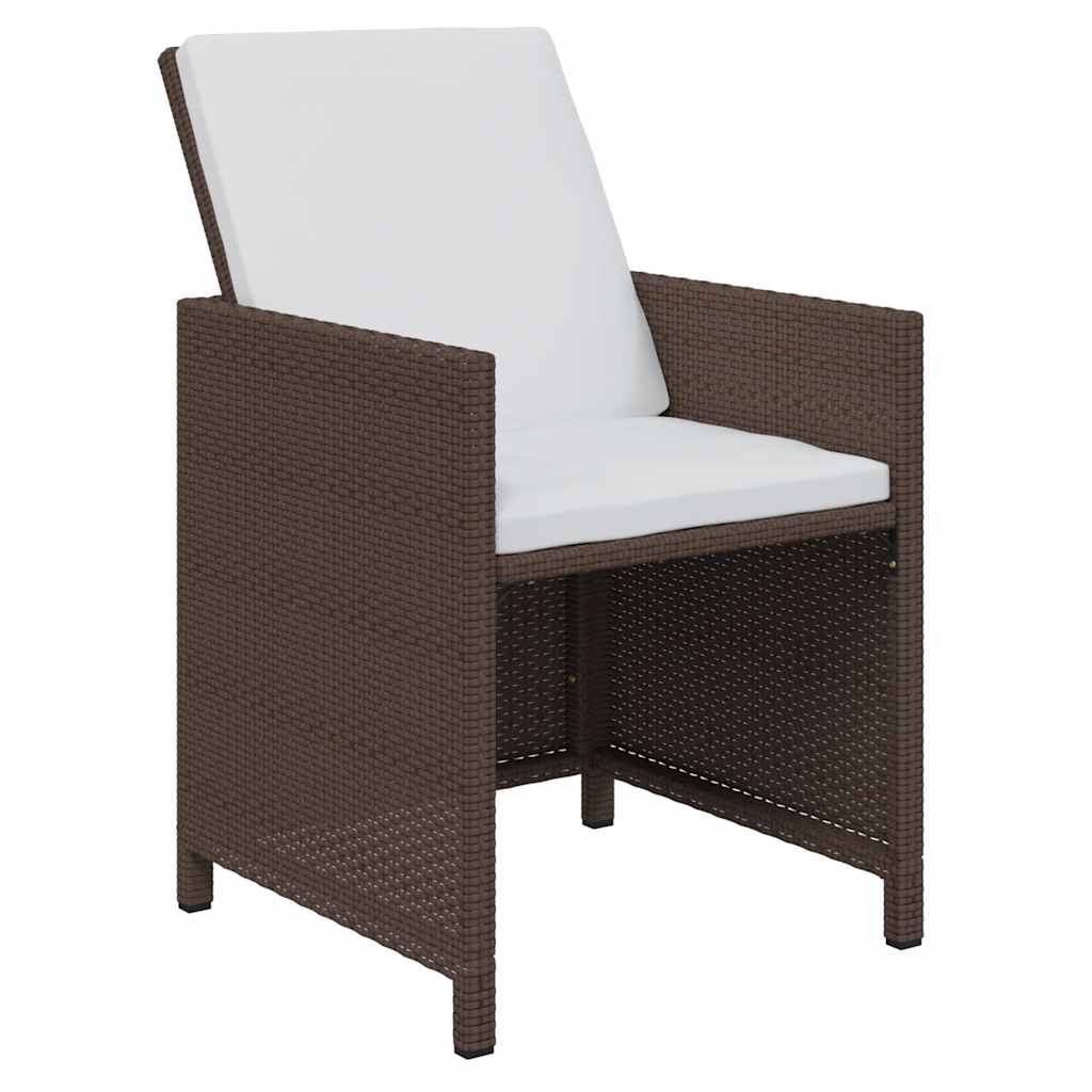 Set da Pranzo per Giardino 21pz con Cuscini in Polyrattan Beige | homemem39