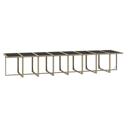 Set da Pranzo da Giardino 17 pz con Cuscini Beige in Polyrattan | homemem39