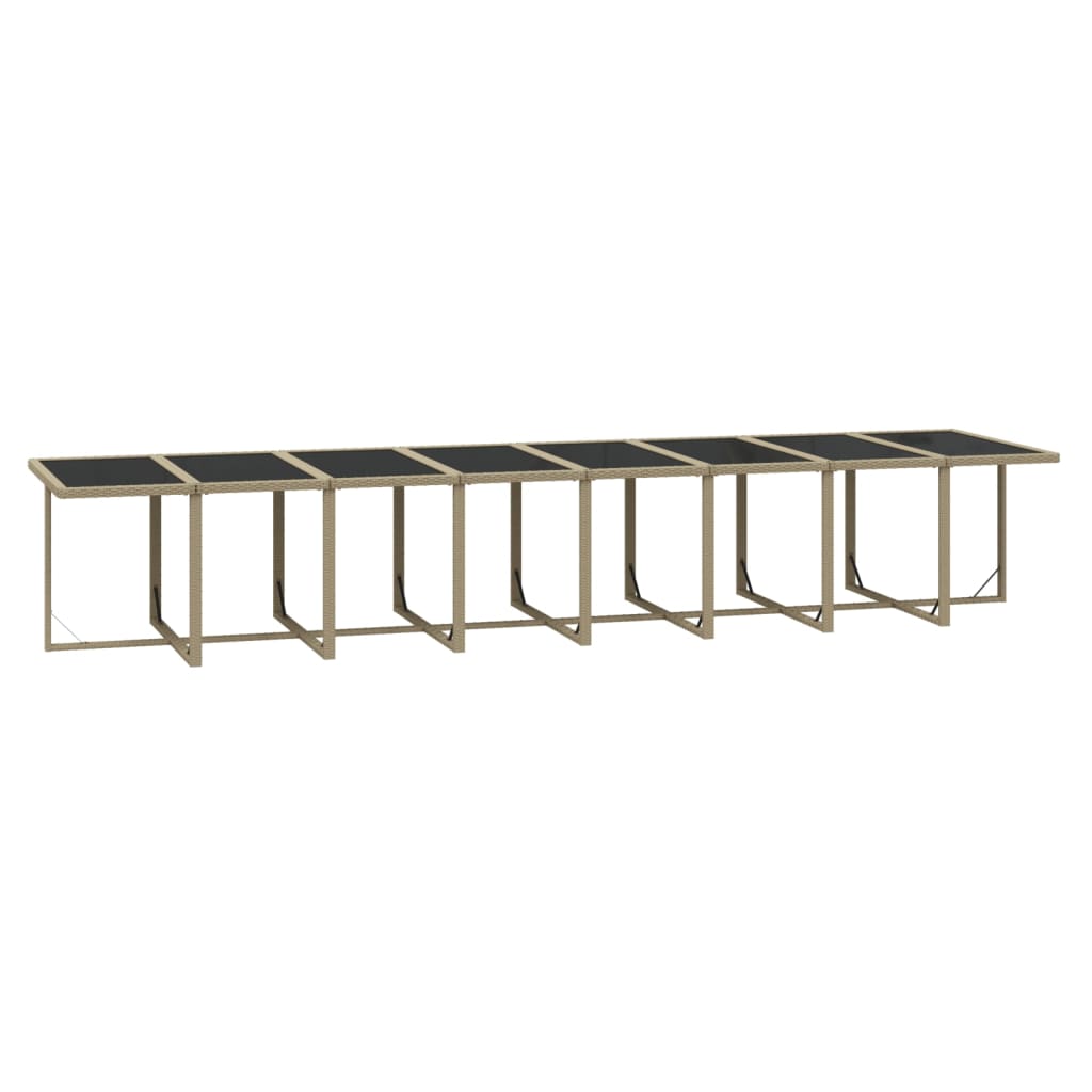 Set da Pranzo per Giardino 21pz con Cuscini in Polyrattan Beige | homemem39