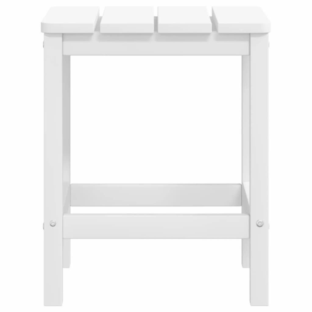 Sedia Giardino con Poggiapiedi e Tavolo Adirondack HDPE Bianco - homemem39