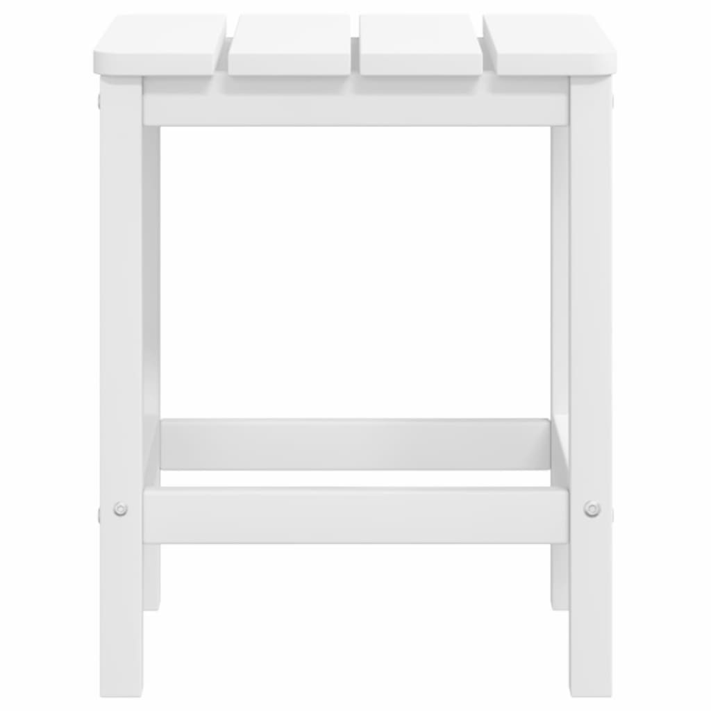 Sedie Giardino con Poggiapiedi e Tavolo Adirondack HDPE Bianco - homemem39