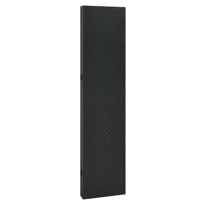 Paravento a 5 Pannelli 2 pz Nero 200x180 cm in Acciaio | homemem39