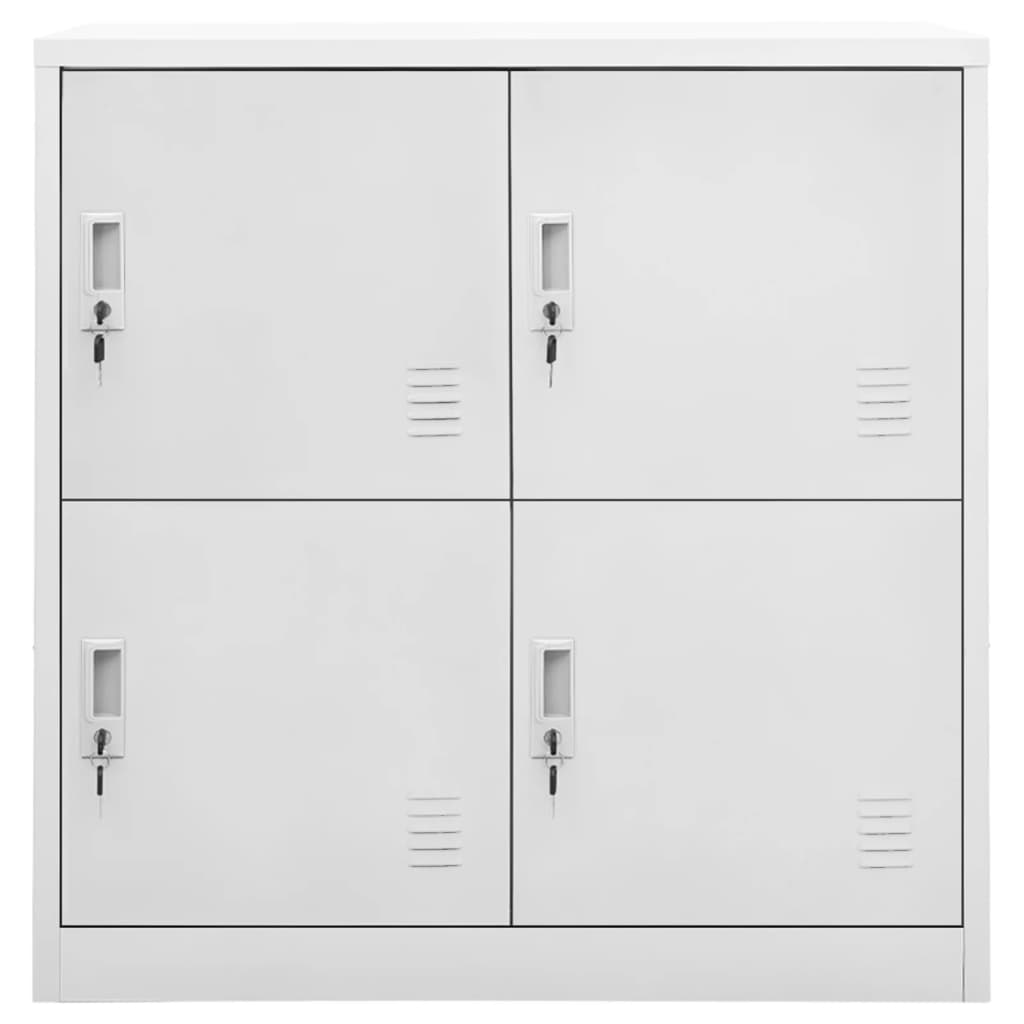 Armadietti con Chiave 2 pz Grigio Chiaro 90x45x92,5 cm Acciaio
