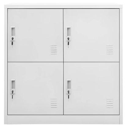Armadietti con Chiave 2 pz Grigio Chiaro 90x45x92,5 cm Acciaio