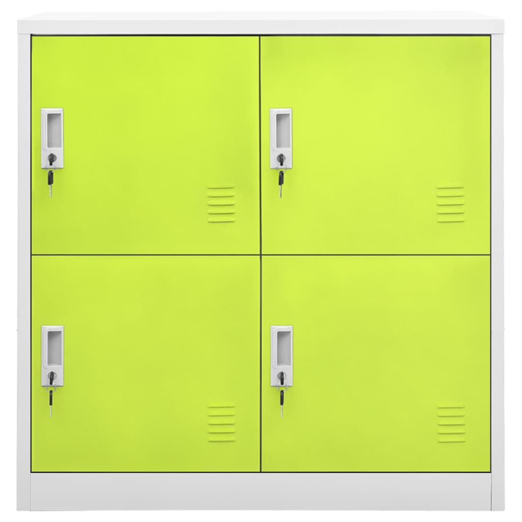 Armadietti Chiavi 2pz Grigio Chiaro Verde 90x45x92,5cm Acciaio | homemem39