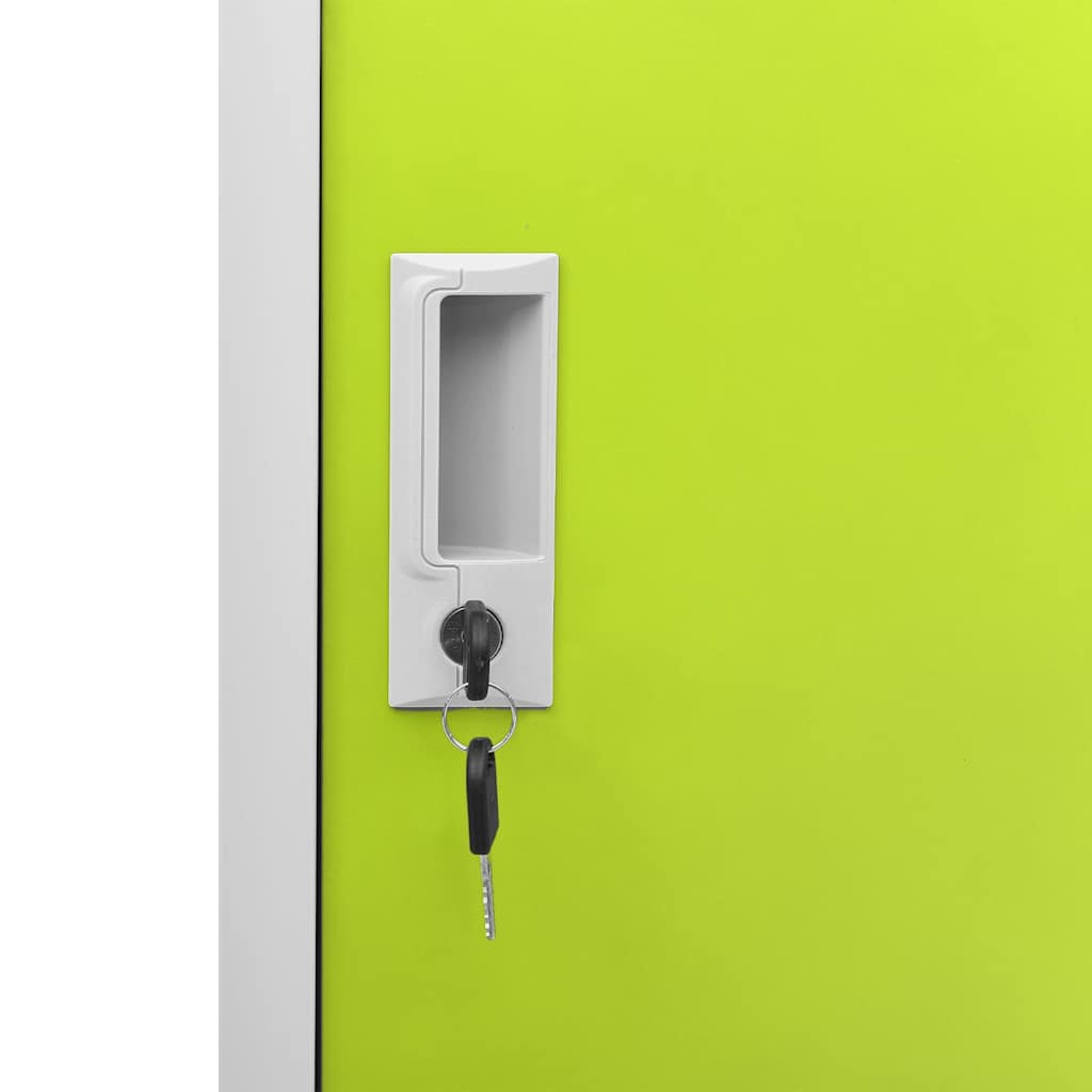 Armadietti Chiavi 2pz Grigio Chiaro Verde 90x45x92,5cm Acciaio
