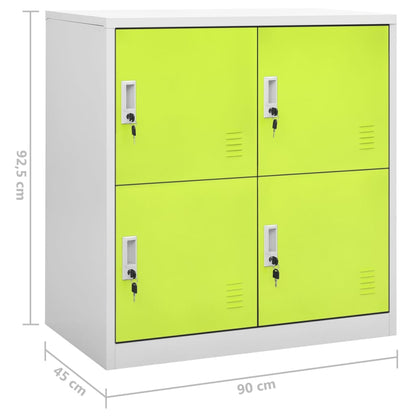 Armadietti Chiavi 2pz Grigio Chiaro Verde 90x45x92,5cm Acciaio