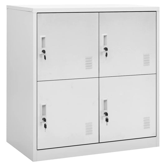 Armadietti con Chiave 5 pz Grigio Chiaro 90x45x92,5 cm Acciaio