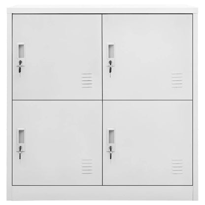 Armadietti con Chiave 5 pz Grigio Chiaro 90x45x92,5 cm Acciaio