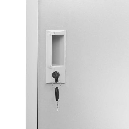 Armadietti con Chiave 5 pz Grigio Chiaro 90x45x92,5 cm Acciaio | homemem39