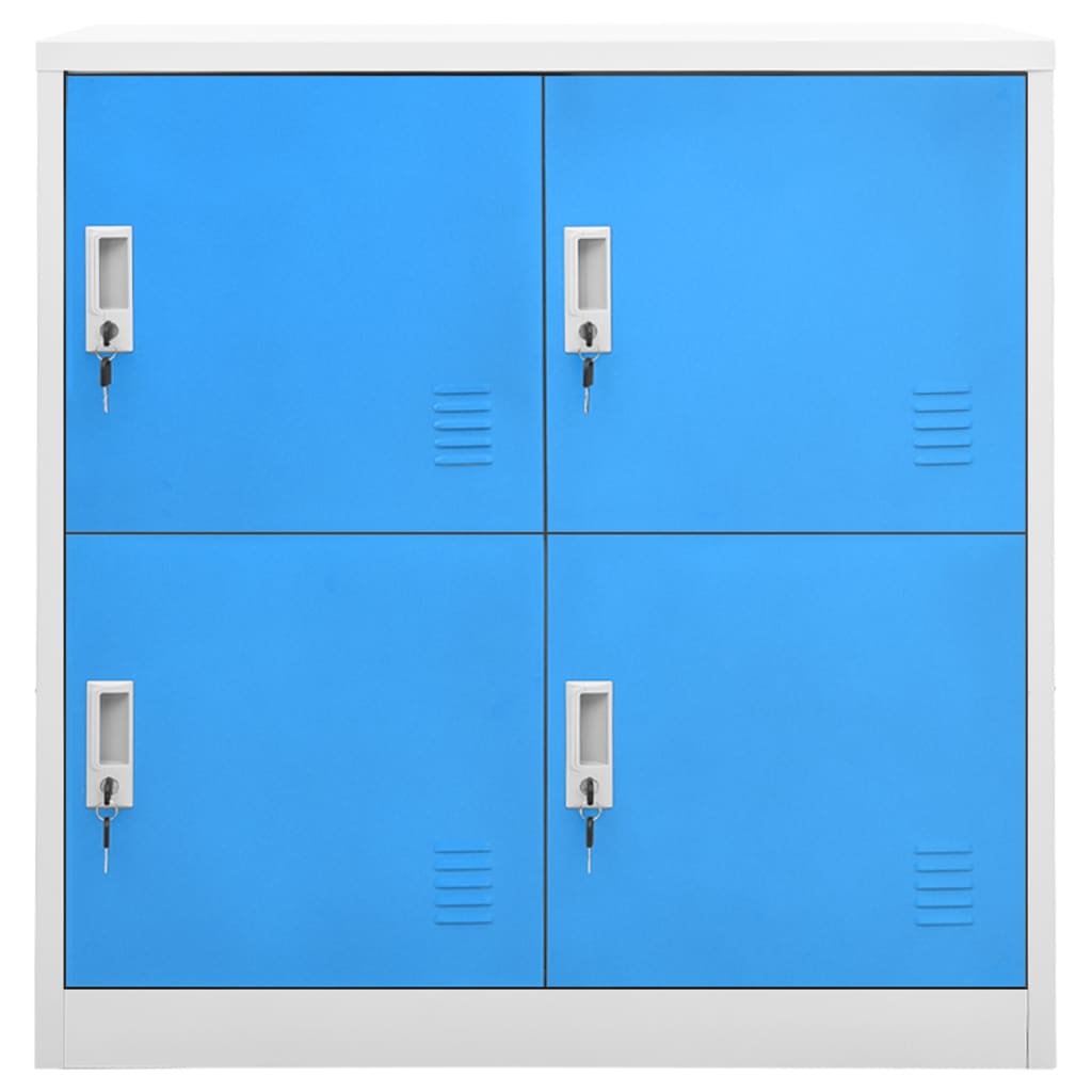 Armadietti e Chiavi 5pz Grigio Chiaro Blu 90x45x92,5cm Acciaio | homemem39