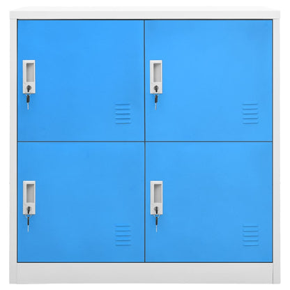 Armadietti e Chiavi 5pz Grigio Chiaro Blu 90x45x92,5cm Acciaio | homemem39