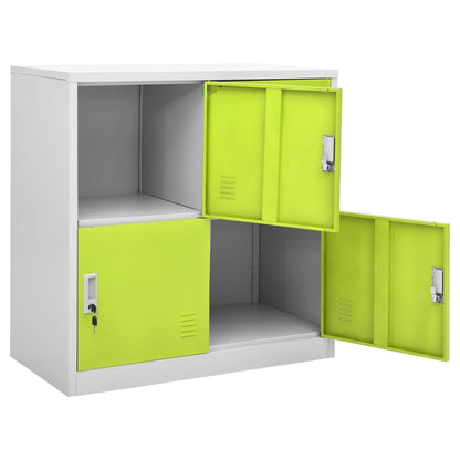Armadietti Chiavi 5pz Grigio Chiaro Verde 90x45x92,5cm Acciaio | homemem39