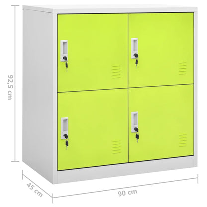 Armadietti Chiavi 5pz Grigio Chiaro Verde 90x45x92,5cm Acciaio | homemem39