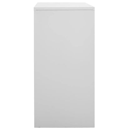 Armadietti con Chiave 2 pz Grigio Chiaro 90x45x92,5 cm Acciaio